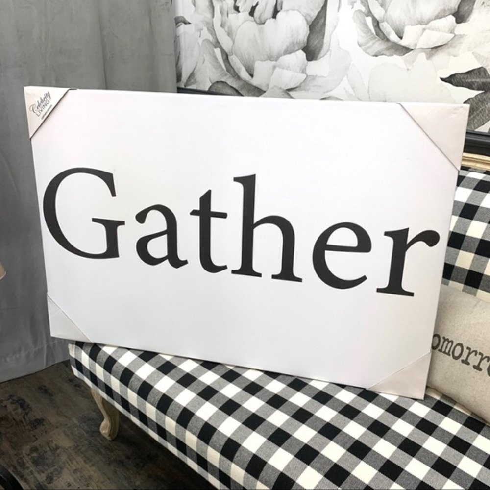 "GATHER" Leather Wall Art